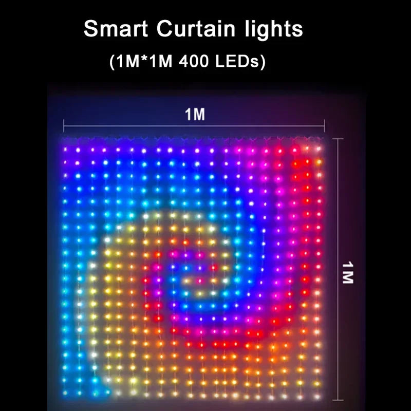 LED Smart Curtain Lights Bluetooth 