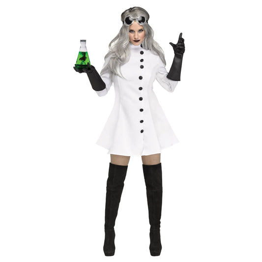 Mad Scientist Women'S Halloween Fancy-Dress Costume for Adult, S