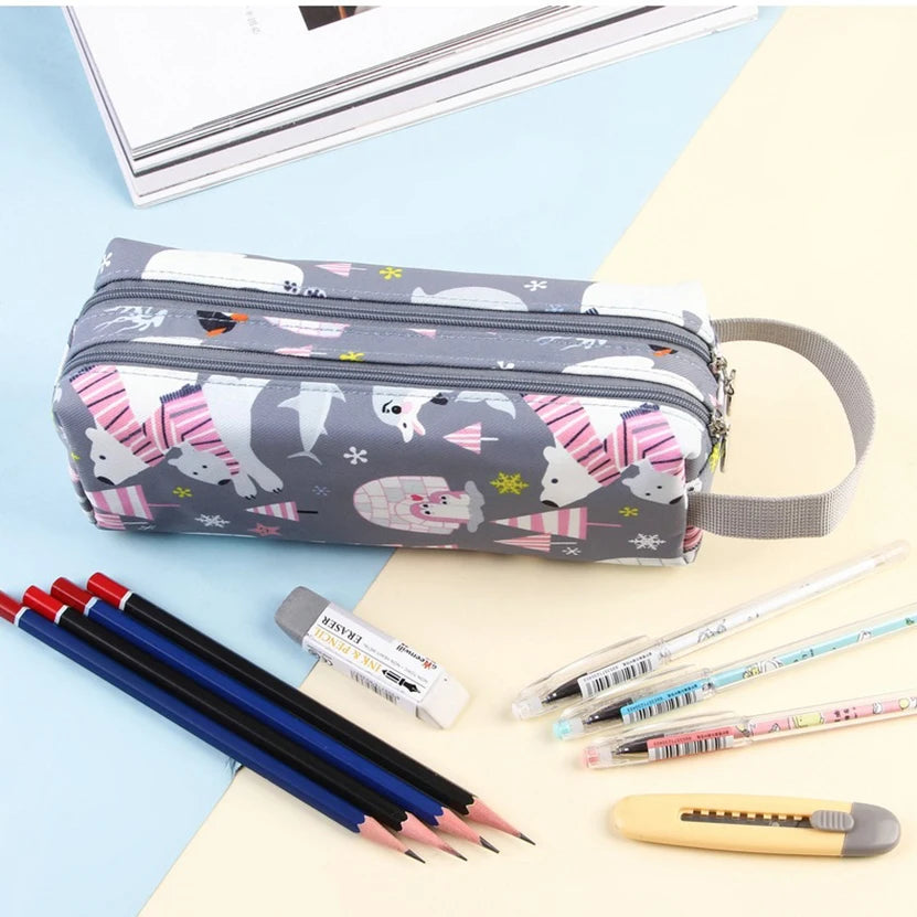 Pencil Cases Dinosaur Korean Stationery Piprnik Kawaii High Capacity Cute School Accessories Estuches Escolares Trousse Scolaire