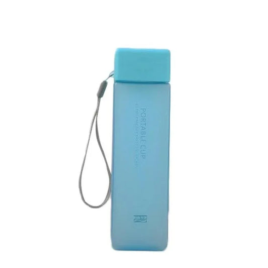 Transparent Square Plastic Matte Water Bottle