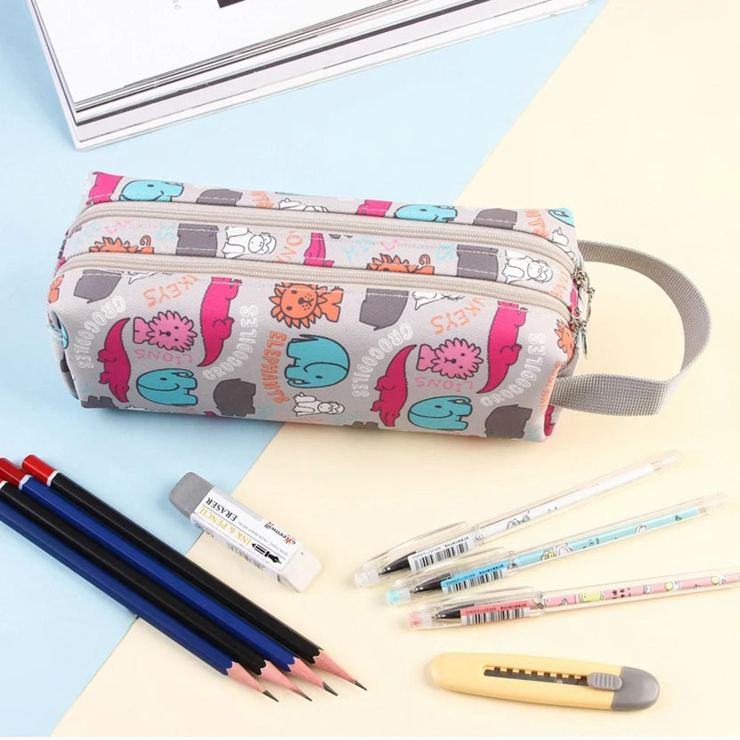 Pencil Cases Dinosaur Korean Stationery Piprnik Kawaii High Capacity Cute School Accessories Estuches Escolares Trousse Scolaire