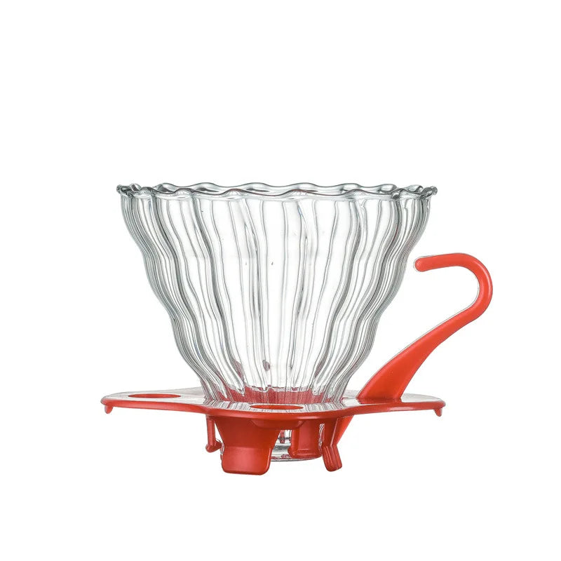 1-2 Cups Coffee Filter Set Glass Coffee Dripper Coffee Sharing Pot Brew Coffee Filter Funnel Reusable Coffee Jug Gift