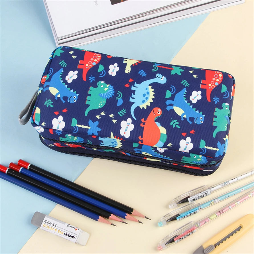 Pencil Cases Dinosaur Korean Stationery Piprnik Kawaii High Capacity Cute School Accessories Estuches Escolares Trousse Scolaire