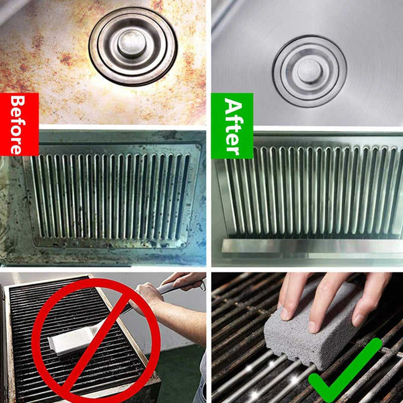 Bbq Grill Brick Griddle Cleaner Barbecue Scraper Cleaning Stone Racks Stains Grease Cleaner Bbq Tools Clean Stone