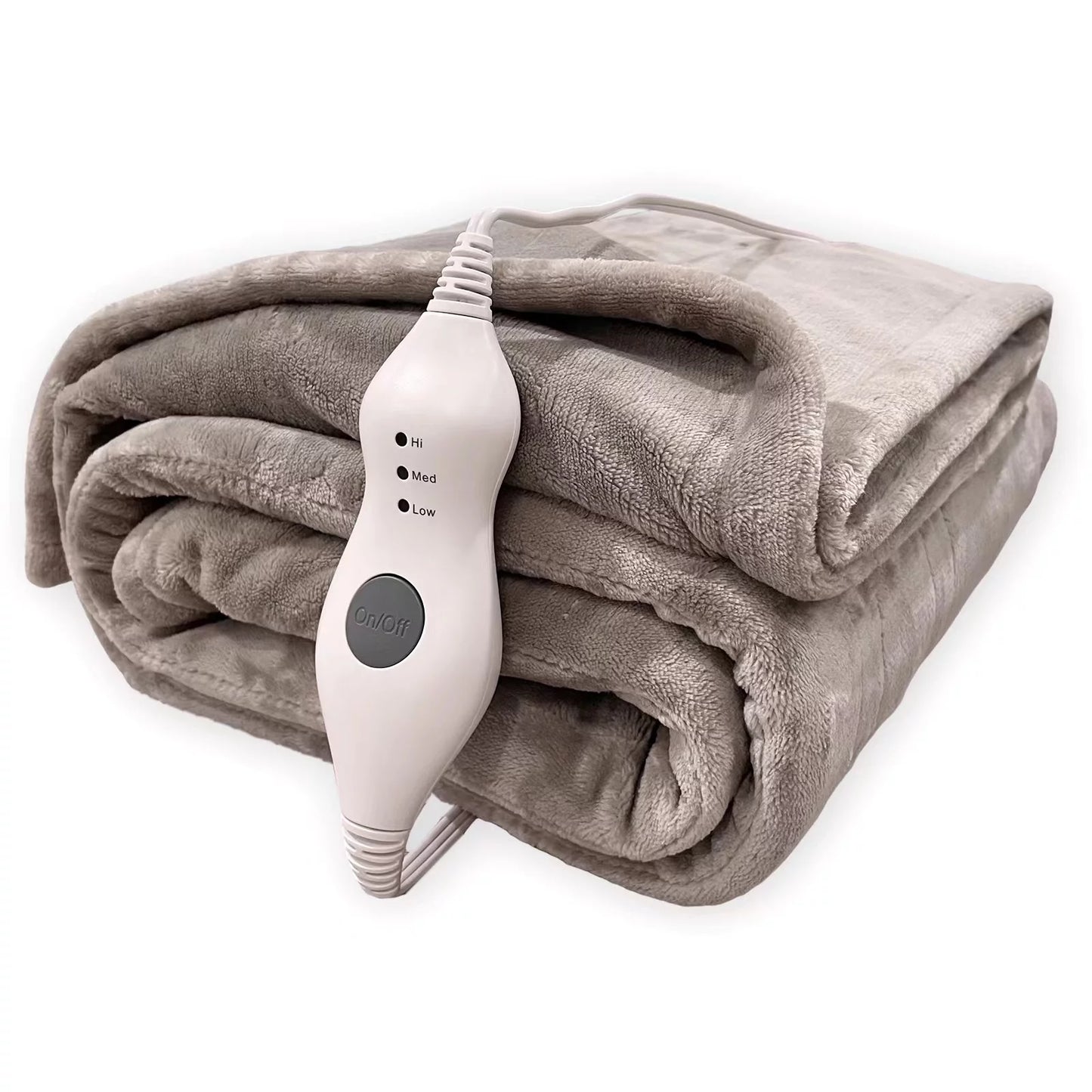 Electric Heated Blanket Throw Camel - 50" X 60"