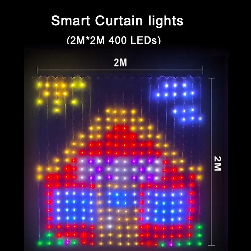 LED Smart Curtain Lights Bluetooth 