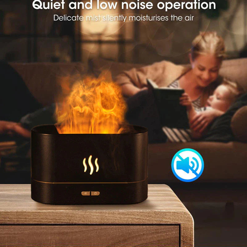 2022 New Flame Air Humidifier USB Aroma Diffuser Room Fragrance Mist Maker Essential Oil Difusors for Home Living Room Office