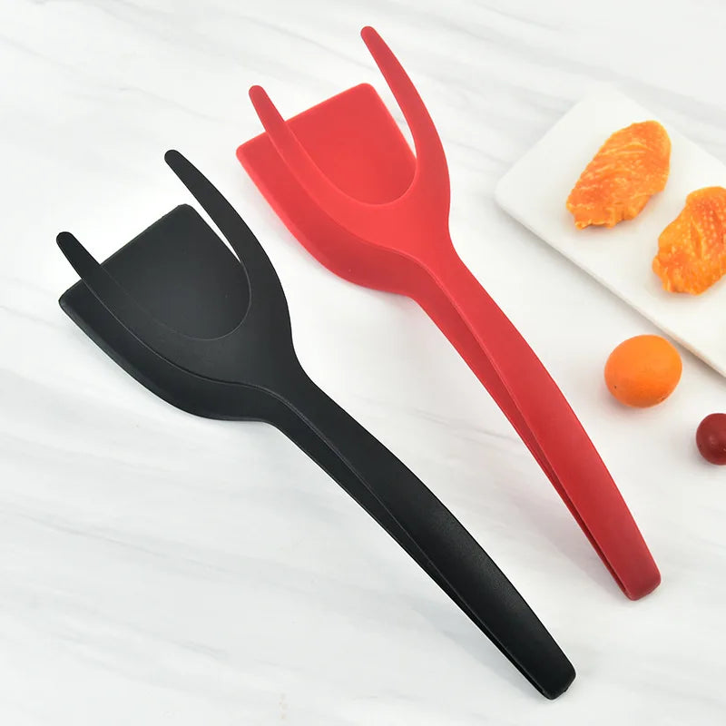 2 in 1 Nylon Grip Flip Tongs Spatula